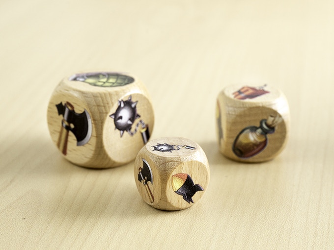 Wooden dice with round corners